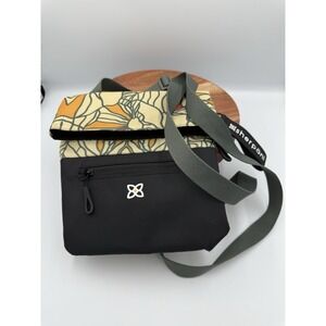 Sherpani Black Pica Crossbody Bag Fold Over Ajustable Travel Shoulder Purse Plum